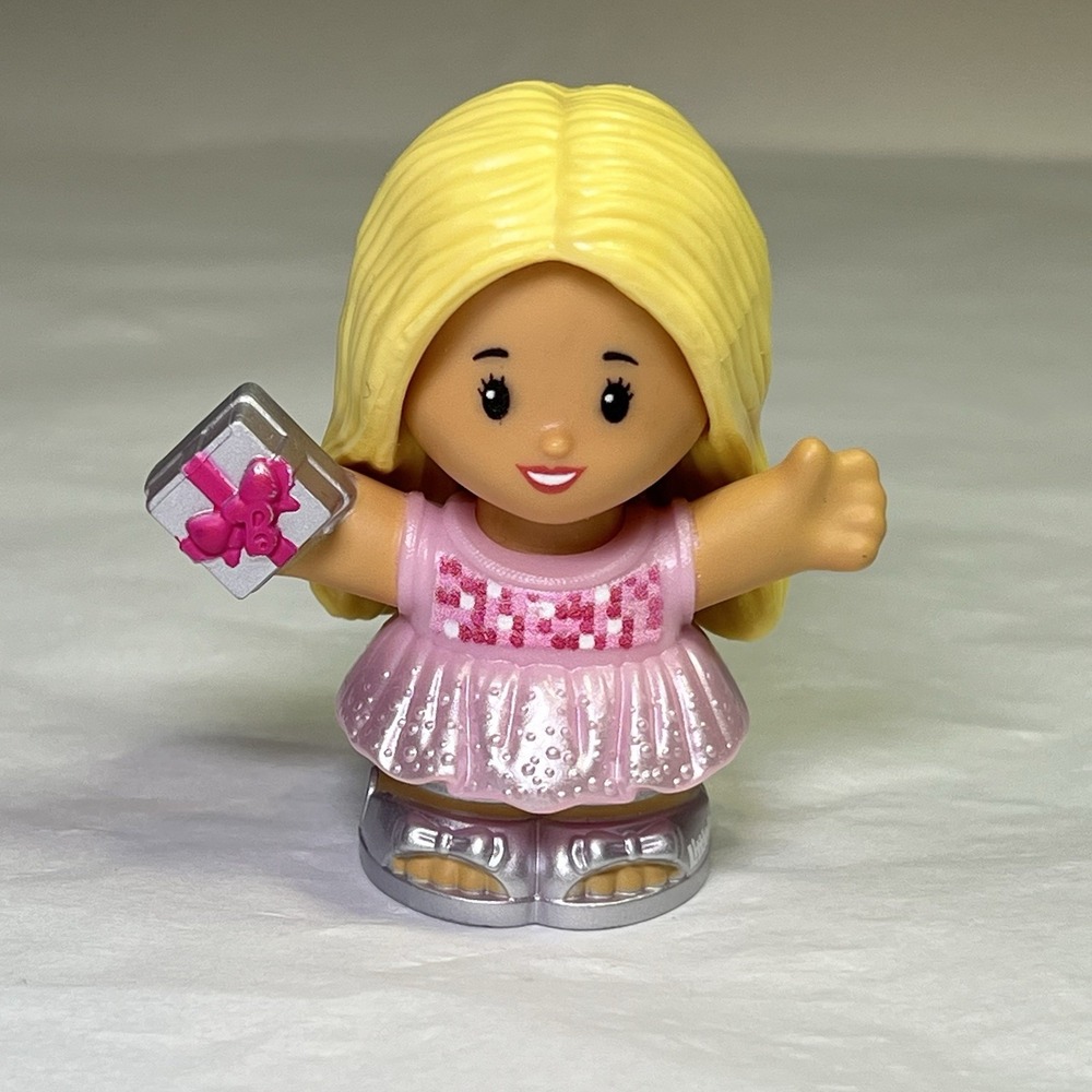 Fisher Price Little People Barbie Birthday Party Blonde Girl Present RARE